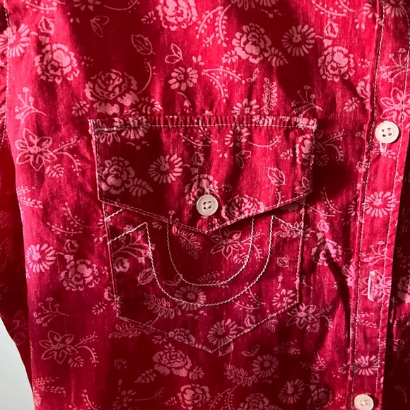 True Religion | Women's Lone-Star Floral Shirt | Size Medium - Picture 8 of 9